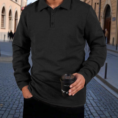 Herren Polo Hemd Langarm Modern Berlin Style