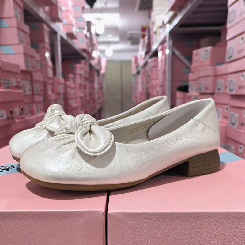 Damen Ballerinas Elegante Schleifen Bequem