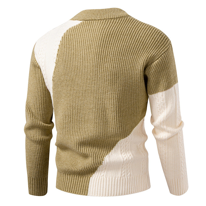 Herren Strickpullover Modern mit Kabelmuster Trendig