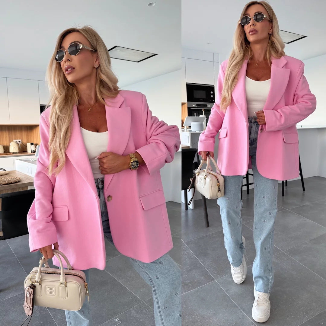 Damen Oversized Blazerjacke Großformatig Nachhaltig Modern
