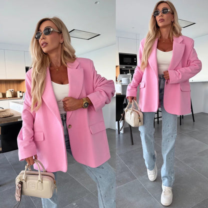 Damen Oversized Blazerjacke Großformatig Nachhaltig Modern