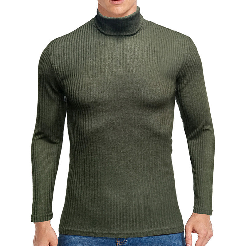 Herren Rollkragenpullover Strick Fein Strukturiert Elegent