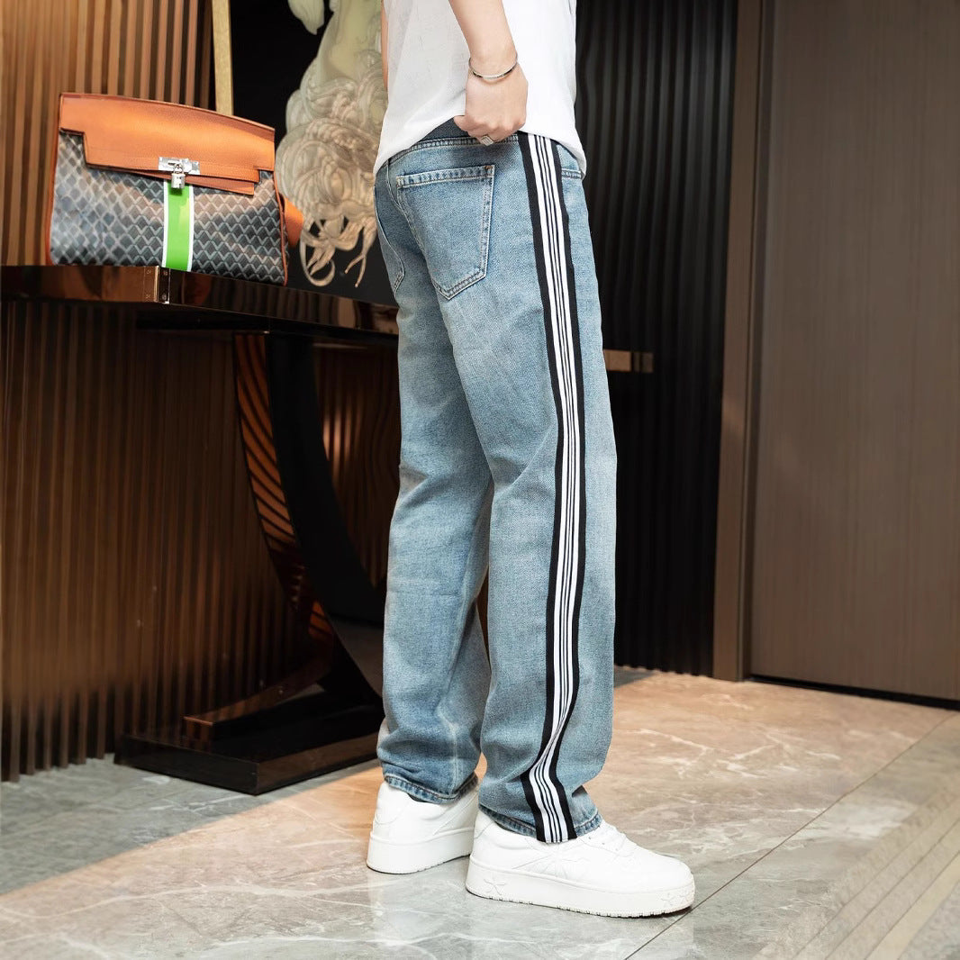 Herren Jeans Relaxed Fit mit Kontraststreifen Bequem