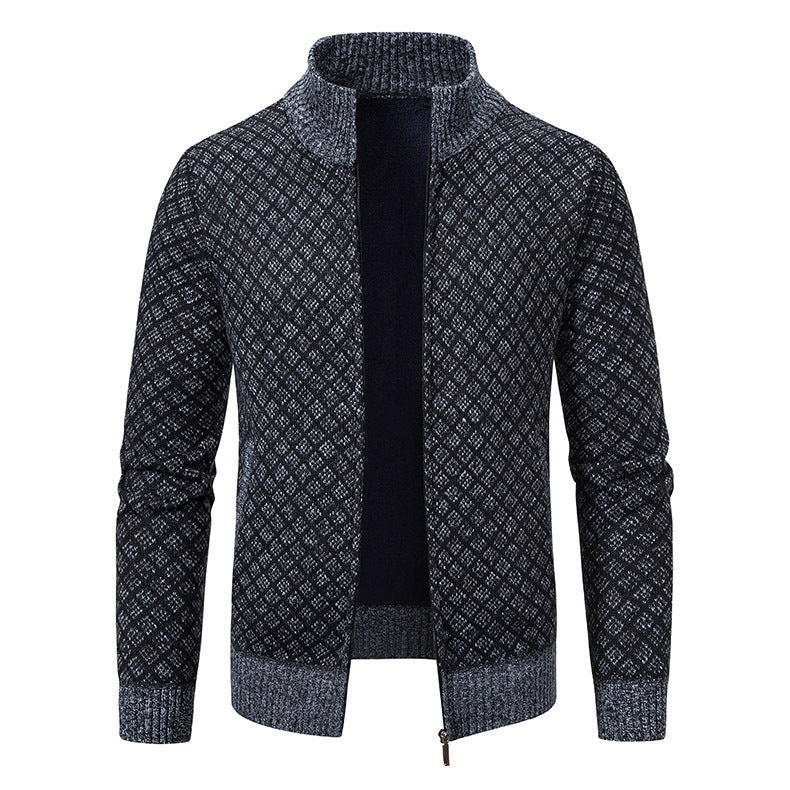 Herren Strickjacke Modern Zipper Hochwertig
