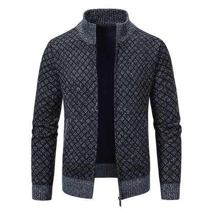Herren Strickjacke Modern Zipper Hochwertig