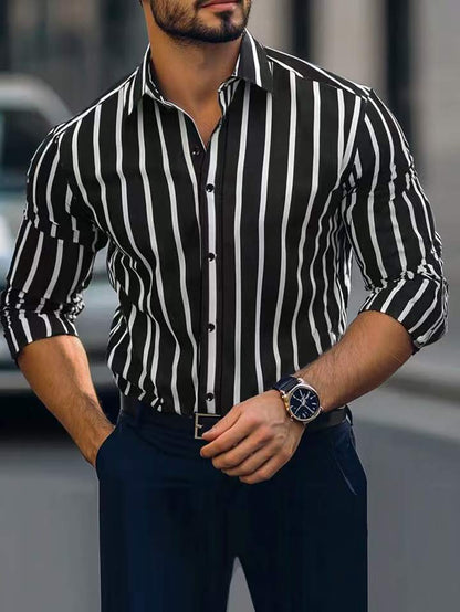 Herren Hemd Slim Fit Streifen Modisch Berlin