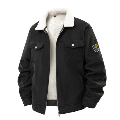 Herren Steppjacke Cord gefüttert mit Taschen