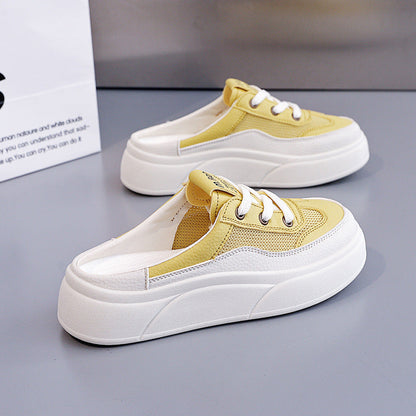 Damen Sneaker Bequem Elastisch Dickes Sohlen Design