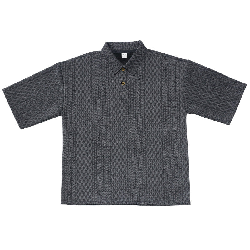 Herren Polohemd Modern Strukturiert Slim Fit