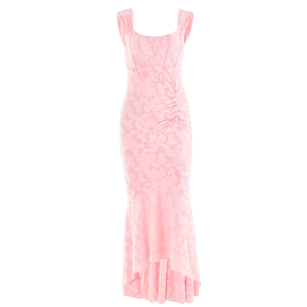 Etuikleid Damen Elegant mit Drapierung Effekt