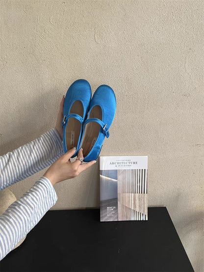 Damen Schuhe Mary Janes Glänzend Mit Verstellbarem Riemen