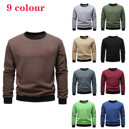 Herren Fleece Sweatshirt Kapuzenpullover Mit Seitentasche - BerlinGlamour