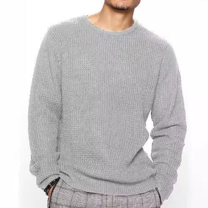 Herren Pullover Rundhals Struktur Modern