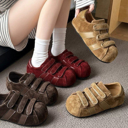 Damen Clogs Weich Wildleder Bequem Klettverschluss - BerlinGlamour