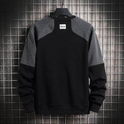 Herren Sweatshirt Modisch Kontrastärmel Trendig