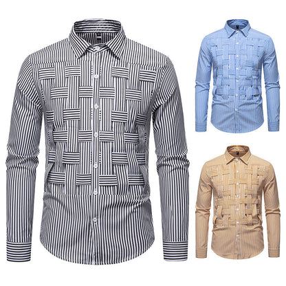 Herren Hemd Langarm Karomuster Modern