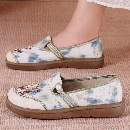 Damen Hausschuhe Bequem Florale Design Warm