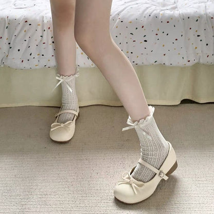Damen Ballerinas Bequem Schleifen Detail Komfortschuhe