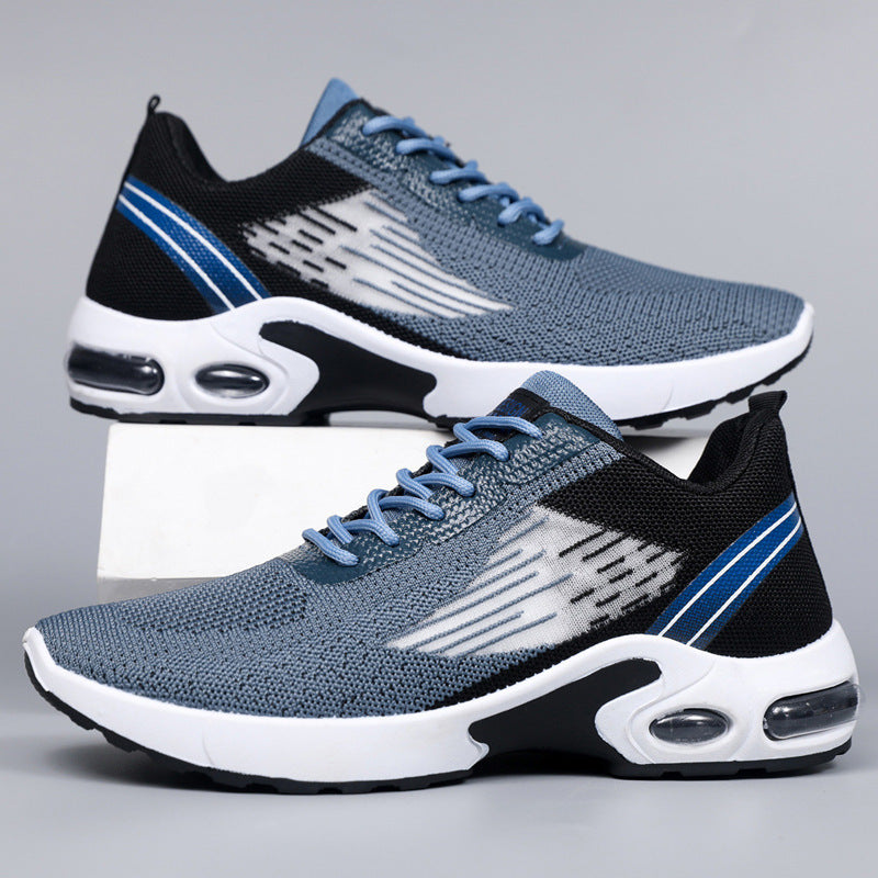 Damen Sneaker Komfortabel Atmungsaktiv Elastisch Schwarz