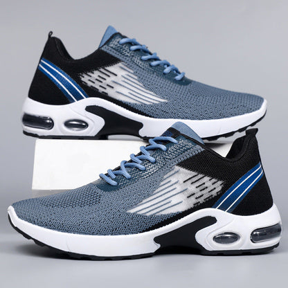 Damen Sneaker Komfortabel Atmungsaktiv Elastisch Schwarz