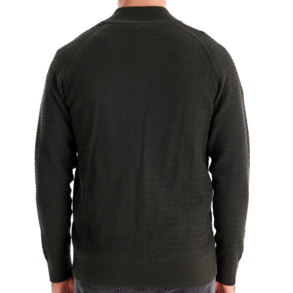 Herren Strickjacke Strukturiert Mit Knöpfen Modern