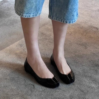 Damen Ballerinas Elegante Lack Schuhe Modern