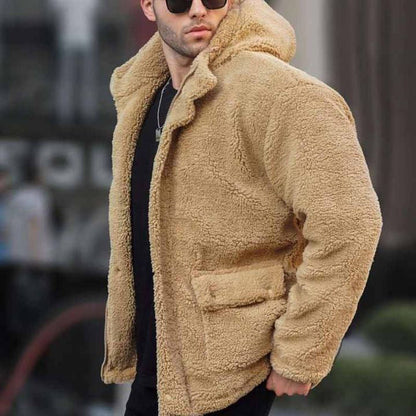 Herren Fleecejacke Lässig Warm mit Innenfutter und Taschen