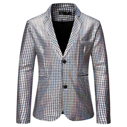 Herren Sakko Paillettenjacke Modern Glamour