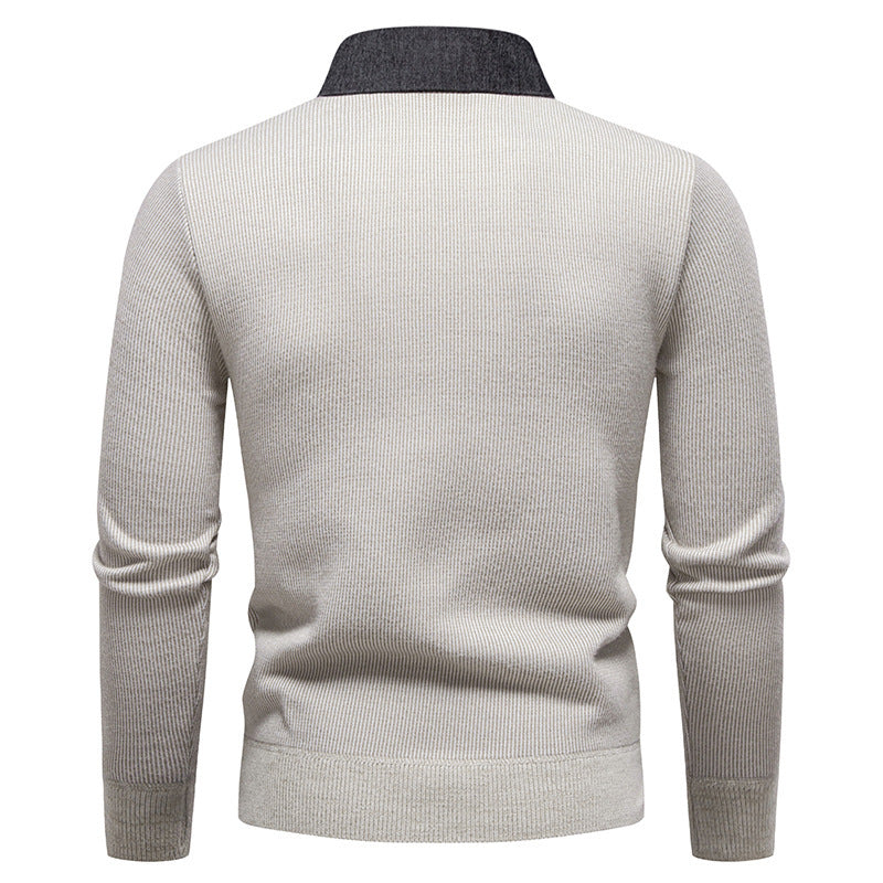 Herren Pullover Modern Feinstrick Kragen Design