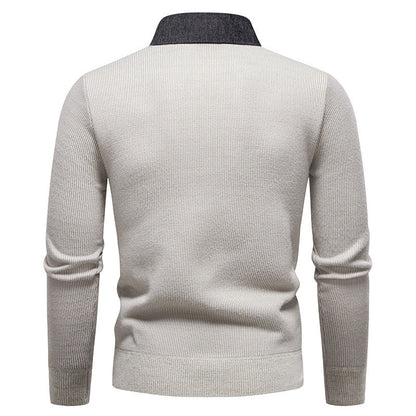 Herren Pullover Modern Feinstrick Kragen Design