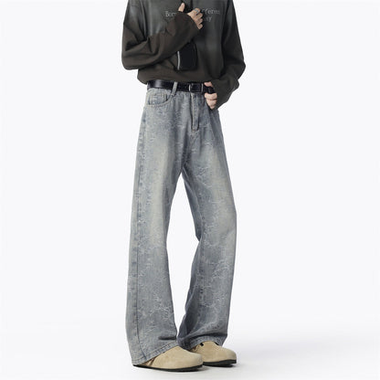 Herren Jeans Weite Bequem Mit Einzigartigem Muster