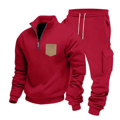 Herren Sportanzug Modern Sportlich Grau