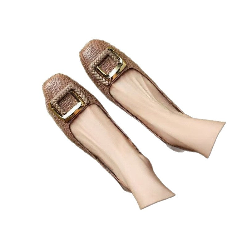 Damen Ballerinas Elegant Schnalle Komfortabel