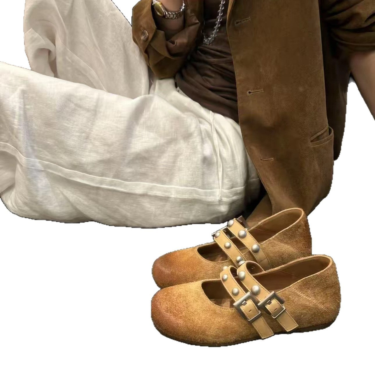 Damen Mokassins Bequem Schnalle Schuhe Frauen Schuhe Komfort