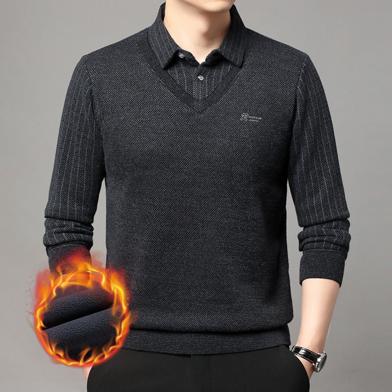 Herren Pullover Eleganter V-Ausschnitt Klassisch Berlin Style