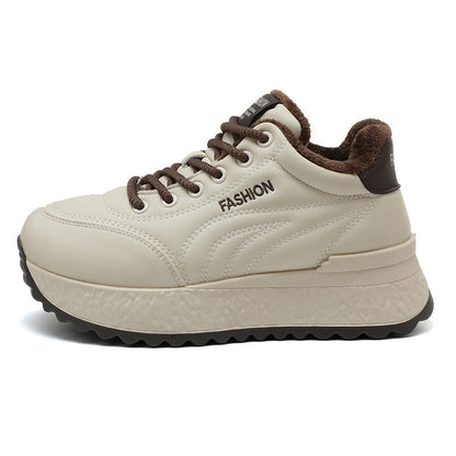 Damen Plateau Sneaker Warm Innenfutter Komfortschuhe