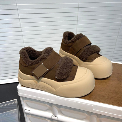 Damen Sneaker Bequem Kuschelig Verstellbar