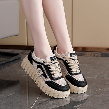 Damen Sneaker Plateau rutschfest atmungsaktiv Sportlich