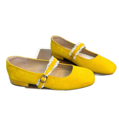 Damen Mokassins Spitzenverzierung Frauen Schuhe Mode