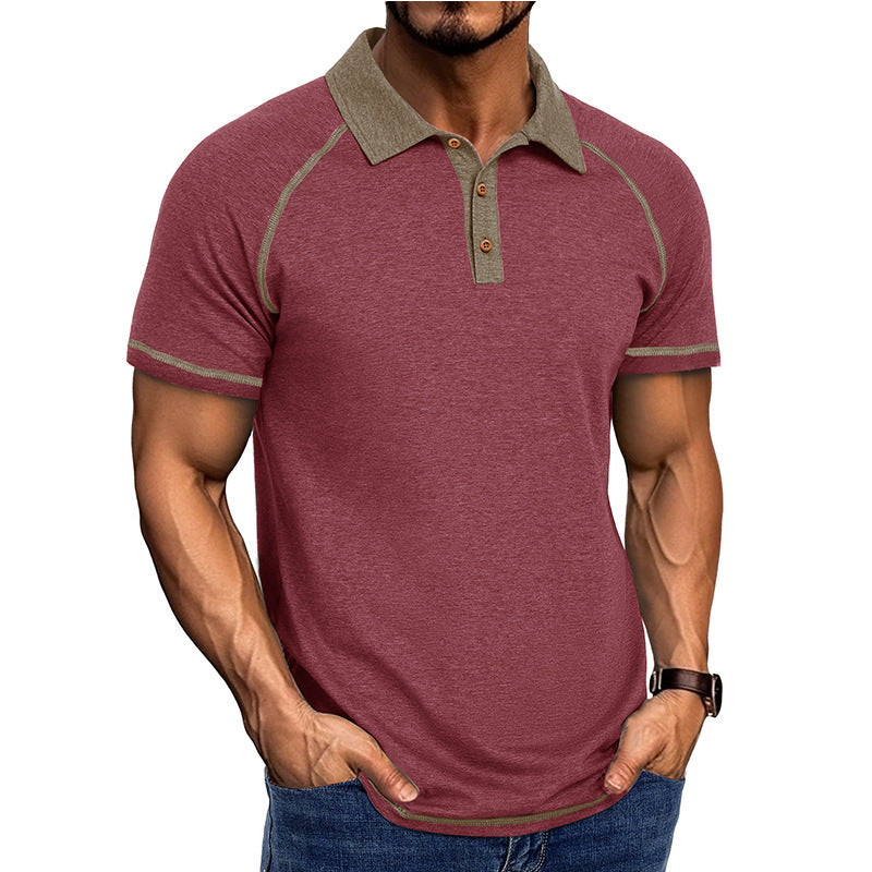 Herren Polo-Shirt Raglan-Schnitt Modern Sportlich