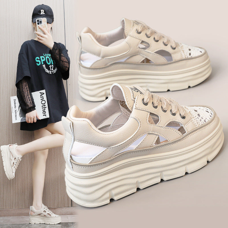 Damen Plateau Sneaker Atmungsaktiv Modern Mesh - BerlinGlamour