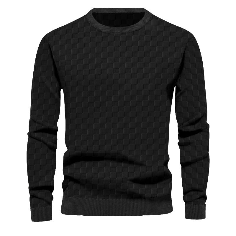 Herren Pullover Baumwollmix Struktur Optik Modern