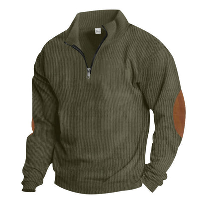 Herren Pullover Leder Optik Berlin Style