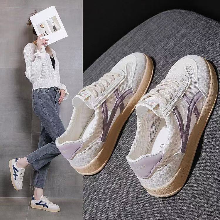 Damen Sneaker Retro Stil atmungsaktiv Mesh