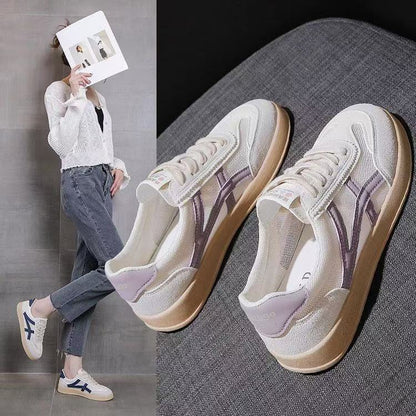 Damen Sneaker Retro Stil atmungsaktiv Mesh