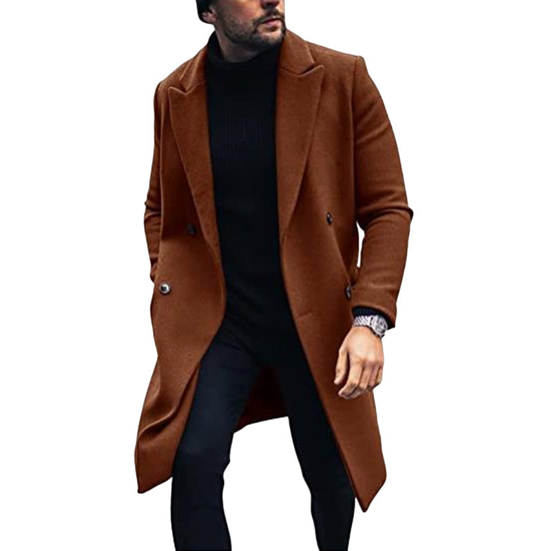 Herren Langmantel Modern Eleganter Doppelreihenknopf