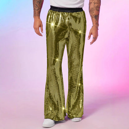 Glitzernde Herrenhose Disco Stil Paillettenhose Partyhose - BerlinGlamour