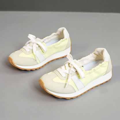 Damen Sneaker Leicht Flexibel Elastisch Weiß