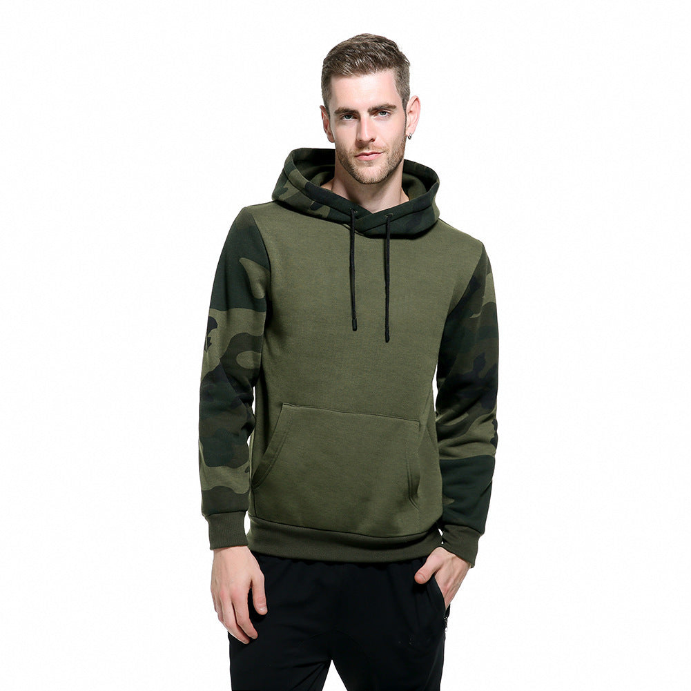 Herren Kapuzenpullover Camouflage Modern Taschen