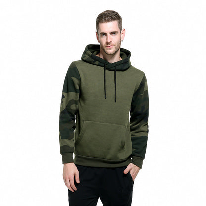Herren Kapuzenpullover Camouflage Modern Taschen